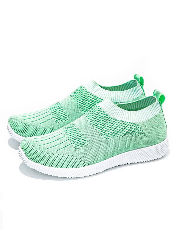 Mesh Fabric Sports Plain Casual Shoes