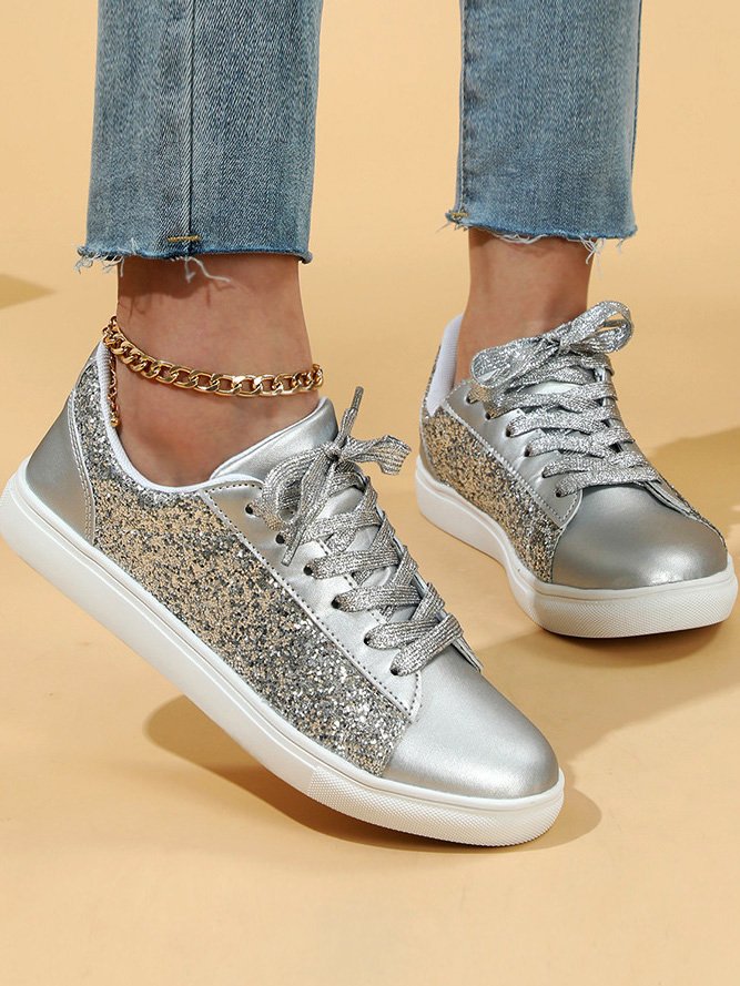 All Season Glitter Casual Plain Casual Shoes