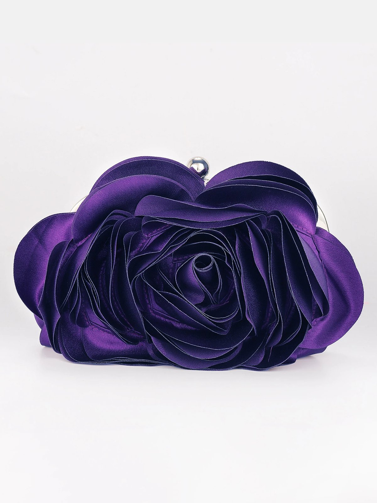 Elegant Flower Satin Clutch Bag