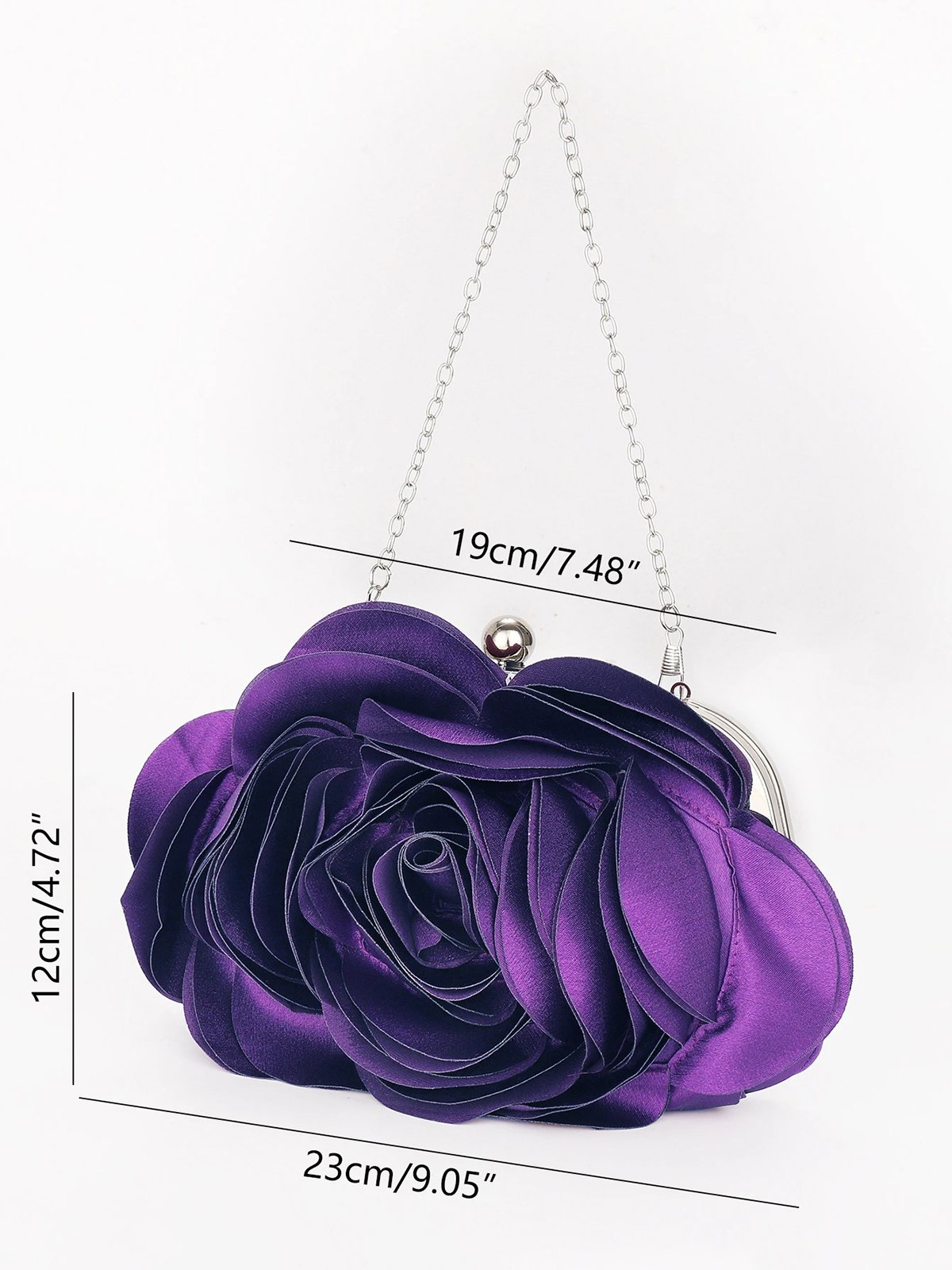 Elegant Flower Satin Clutch Bag