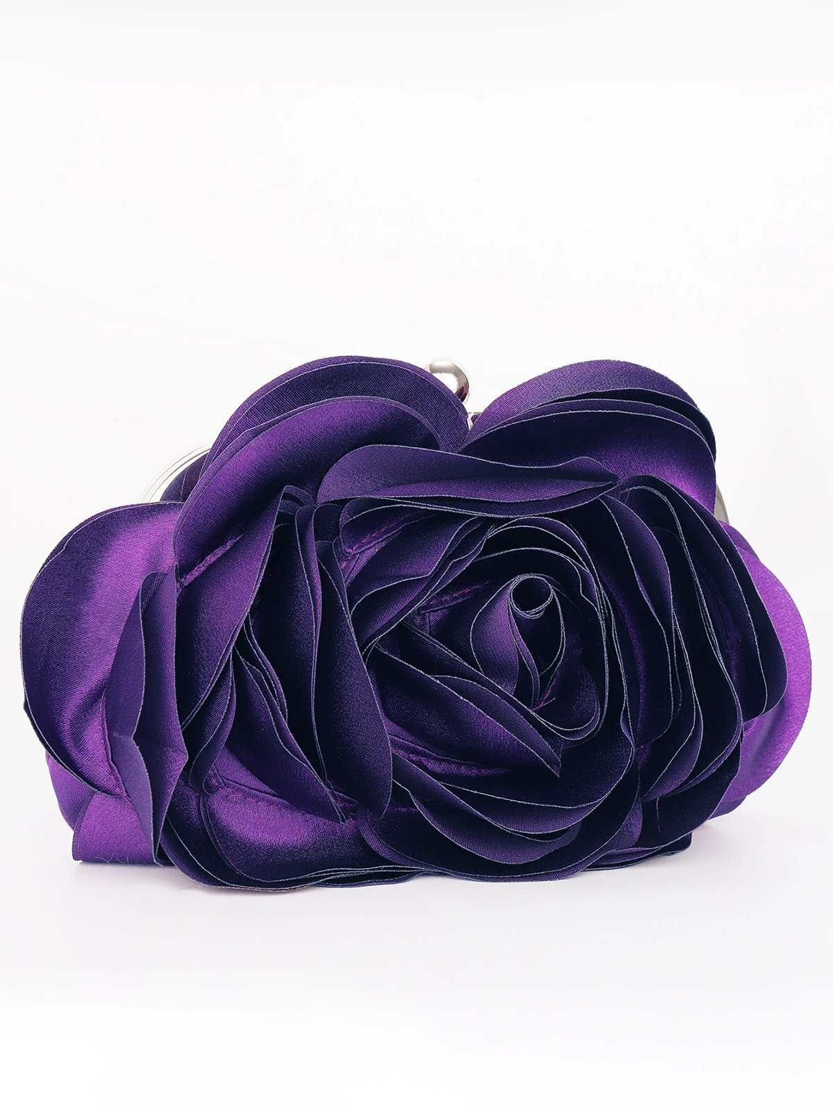 Elegant Flower Satin Clutch Bag