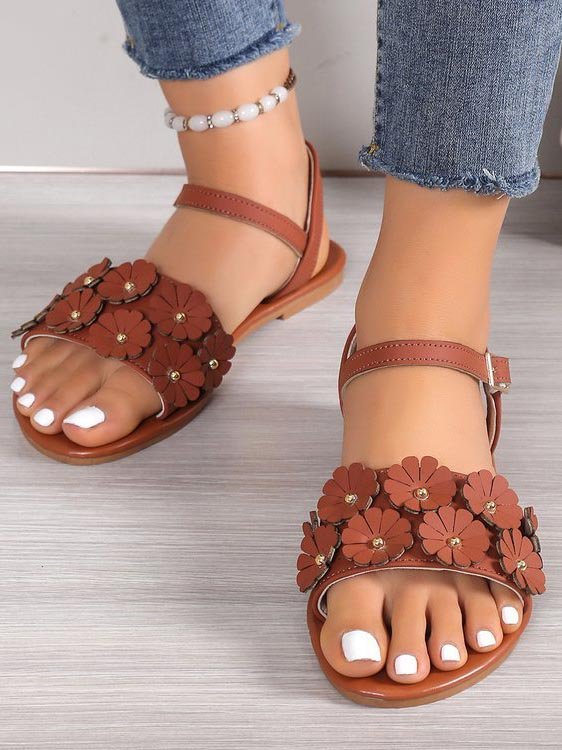 Summer Pu Casual Plain Sandal