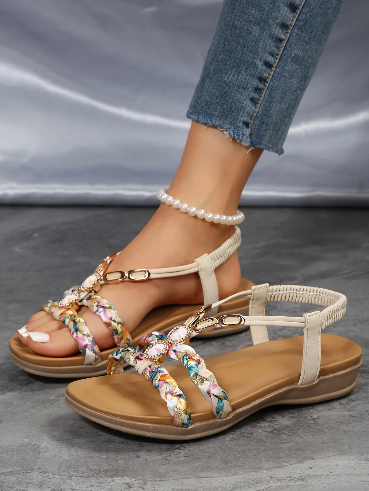 Summer Casual Wedge Heel Plain Sandal