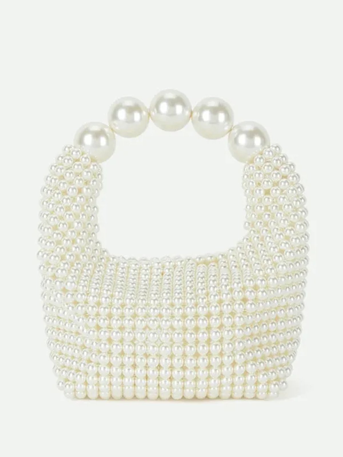 Elegant Imitation Pearls Evening Handbag Beaded Clutch Bag For Wedding Party