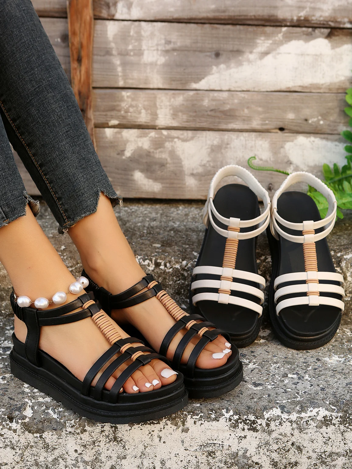 Plain Thick Bottom Summer Casual Sandal