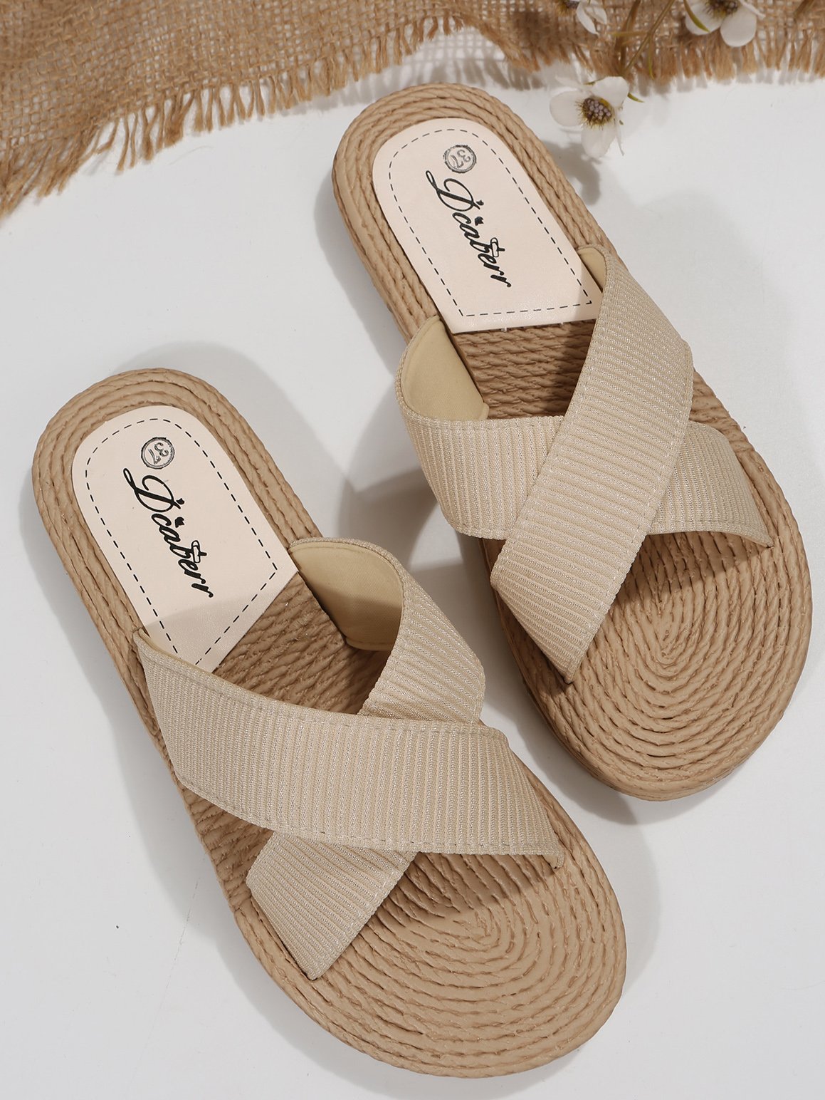 Plain Casual Summer Slide Sandals