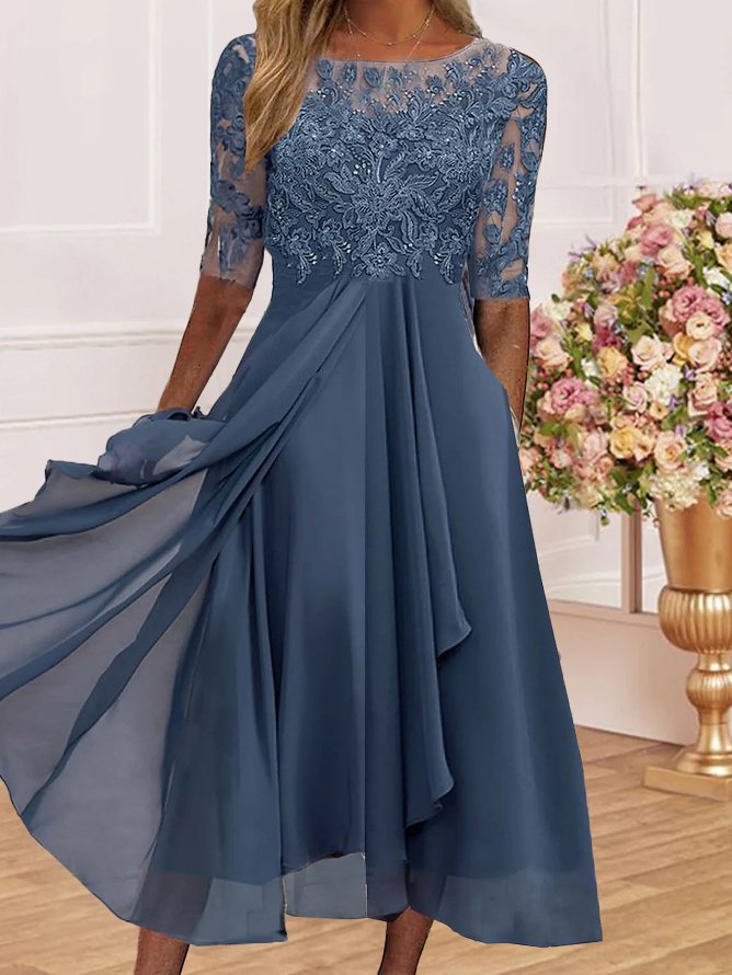 Women's Elegant Mother Of The Bride Dress Wedding Guest Dress