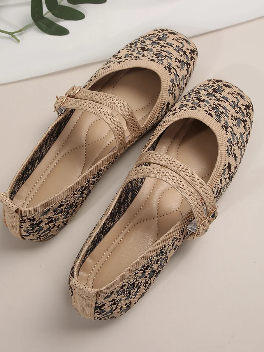 Casual Mesh Fabric Abstract All Season Shallow Shoes