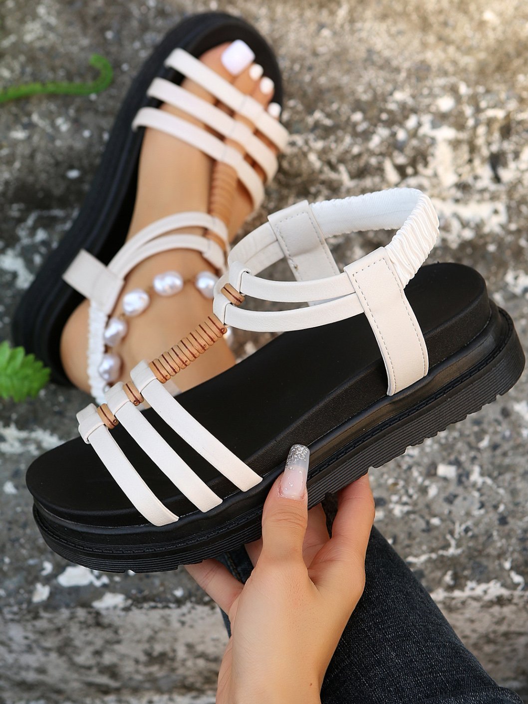 Plain Thick Bottom Summer Casual Sandal