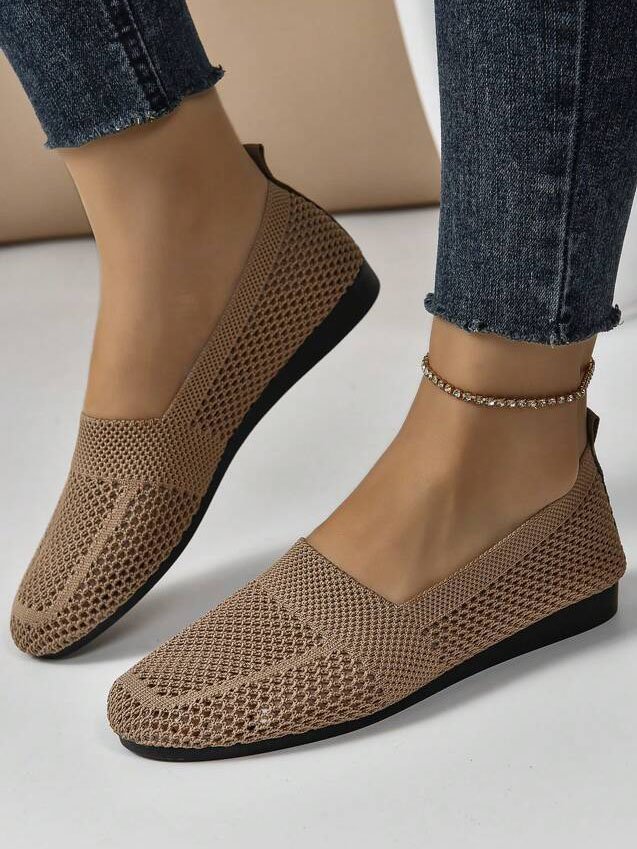 All Season Mesh Fabric Casual Plain Shallow Shoes