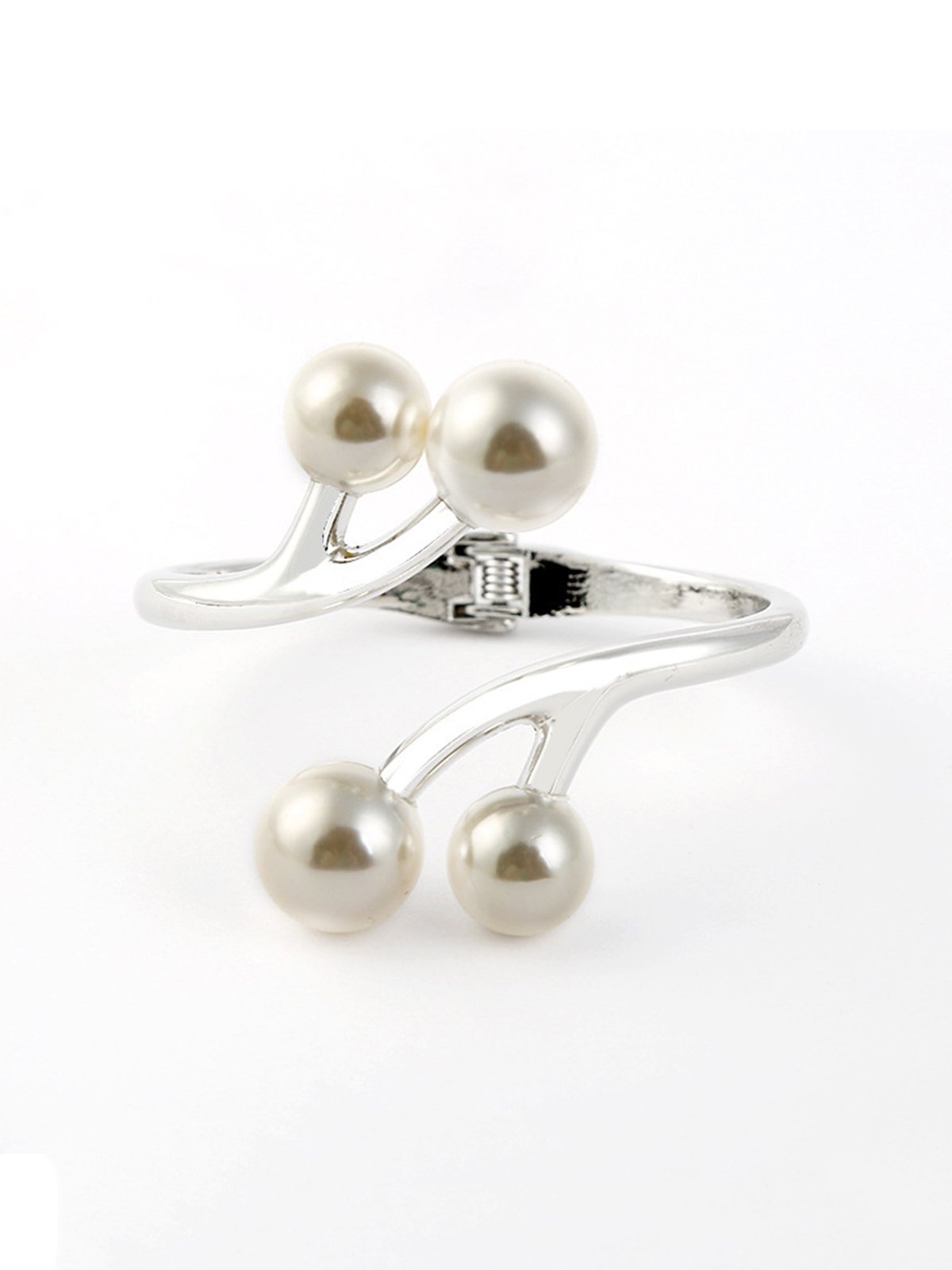 Elegant Imitation Pearl Metal Arm Cuff