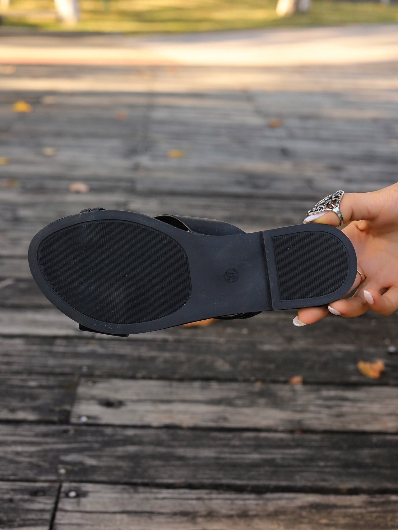 Summer Plain Pu Casual Slide Sandals