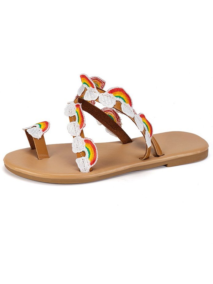 Casual Plain Summer Pu Sandal