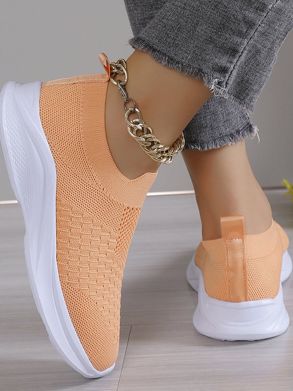 Plain All Season Casual Flyknit Sneakers