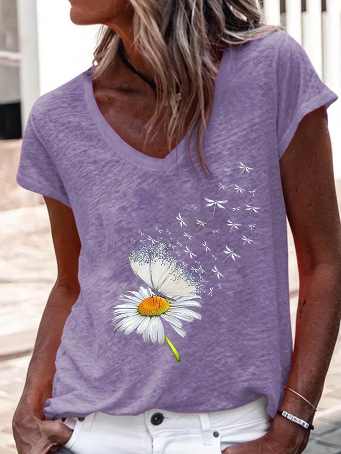 Casual Daisy Cotton-Blend T-Shirt