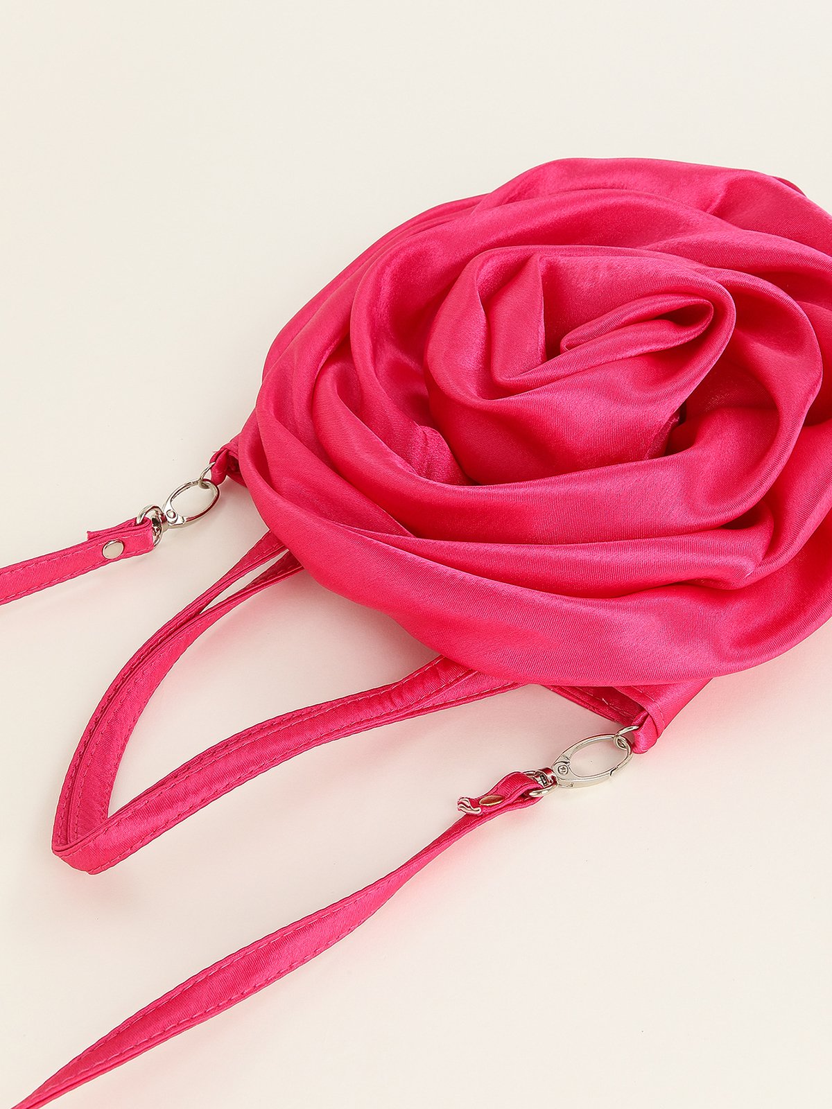 Elegant Floral Satin Handbag with Crossbody Strap