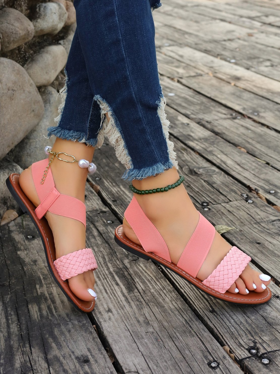 Plain Pu Summer Sandal