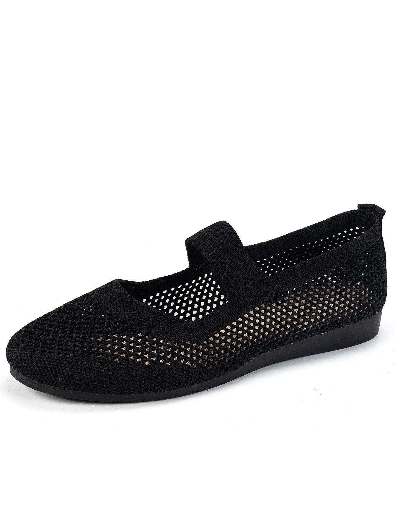 All Season Casual Plain Mesh Fabric Shallow Shoes