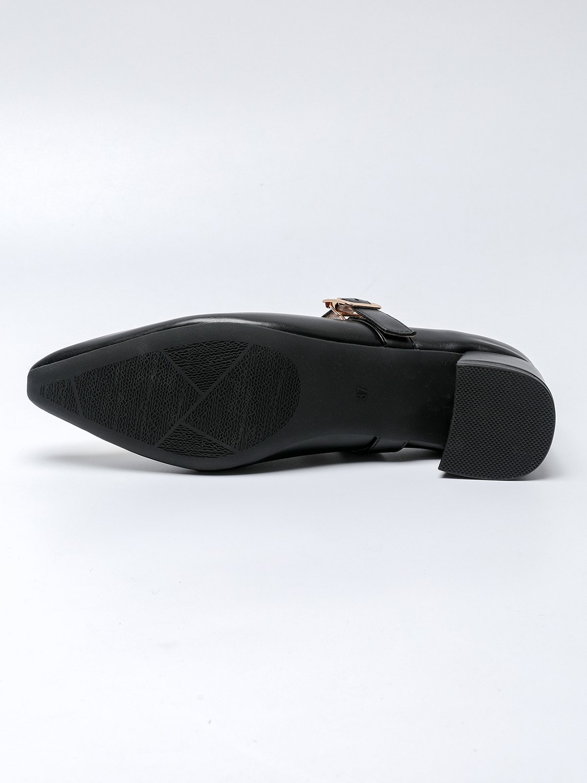 Color Block Adjustable Buckle Urban T-Strap Shoes