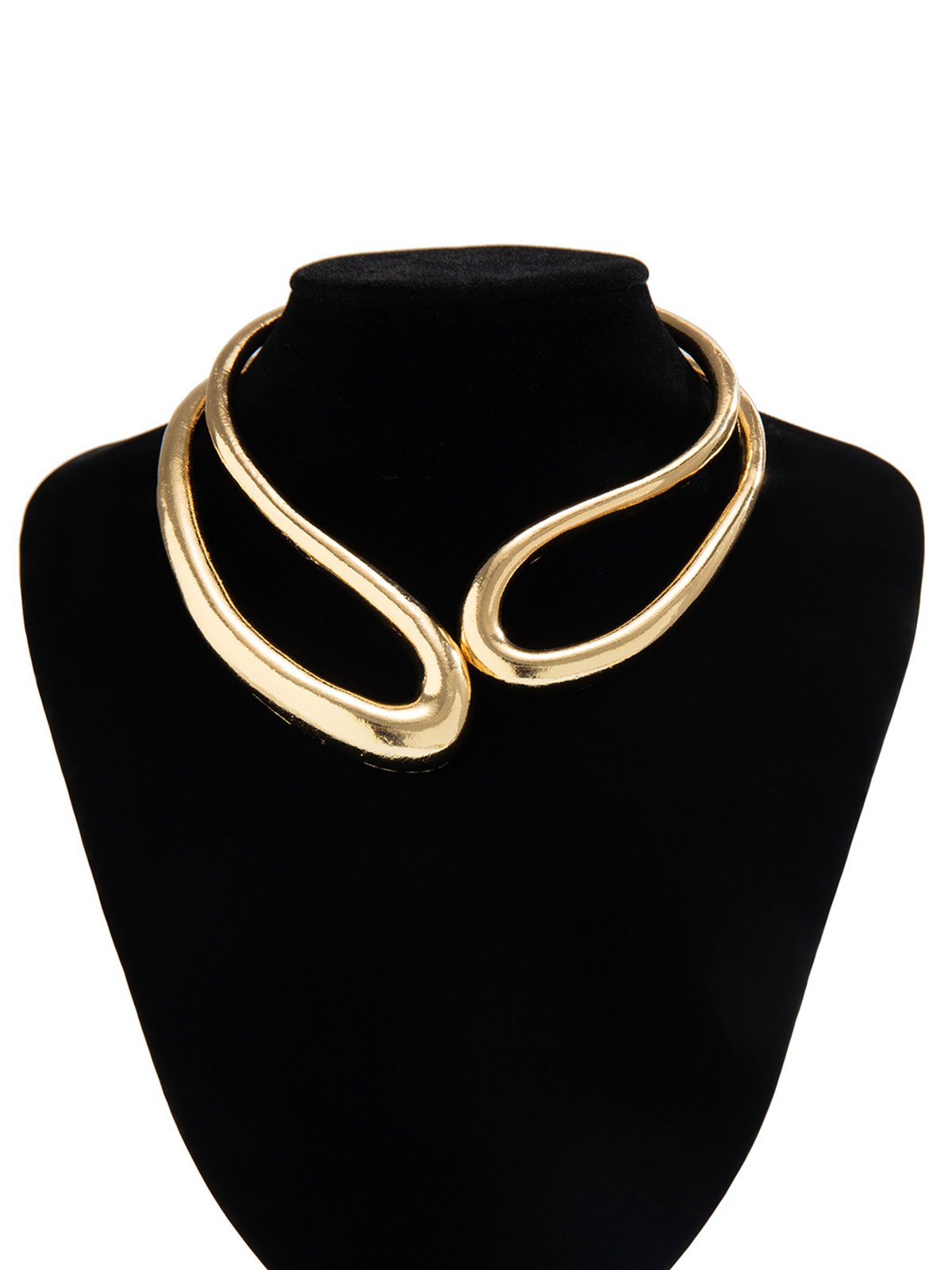 Exaggerated Geometric Hollow Choker