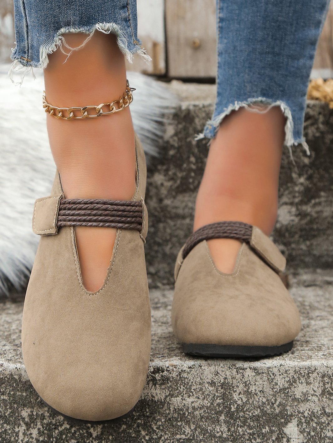 All Season Plain Faux Suede Shallow Shoes