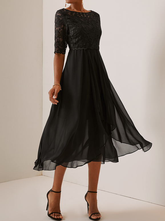 Women's Elegant Mother Of The Bride Dress Wedding Guest Dress