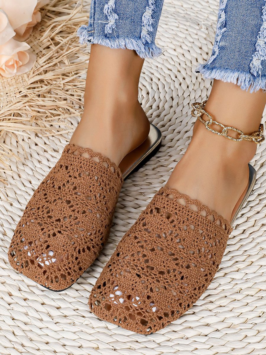 Plain Lace Casual All Season Shallow Shoes