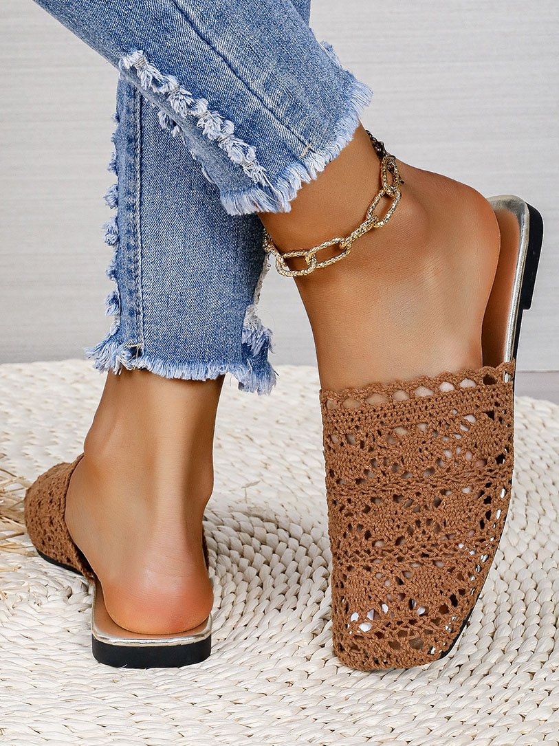 Plain Lace Casual All Season Shallow Shoes