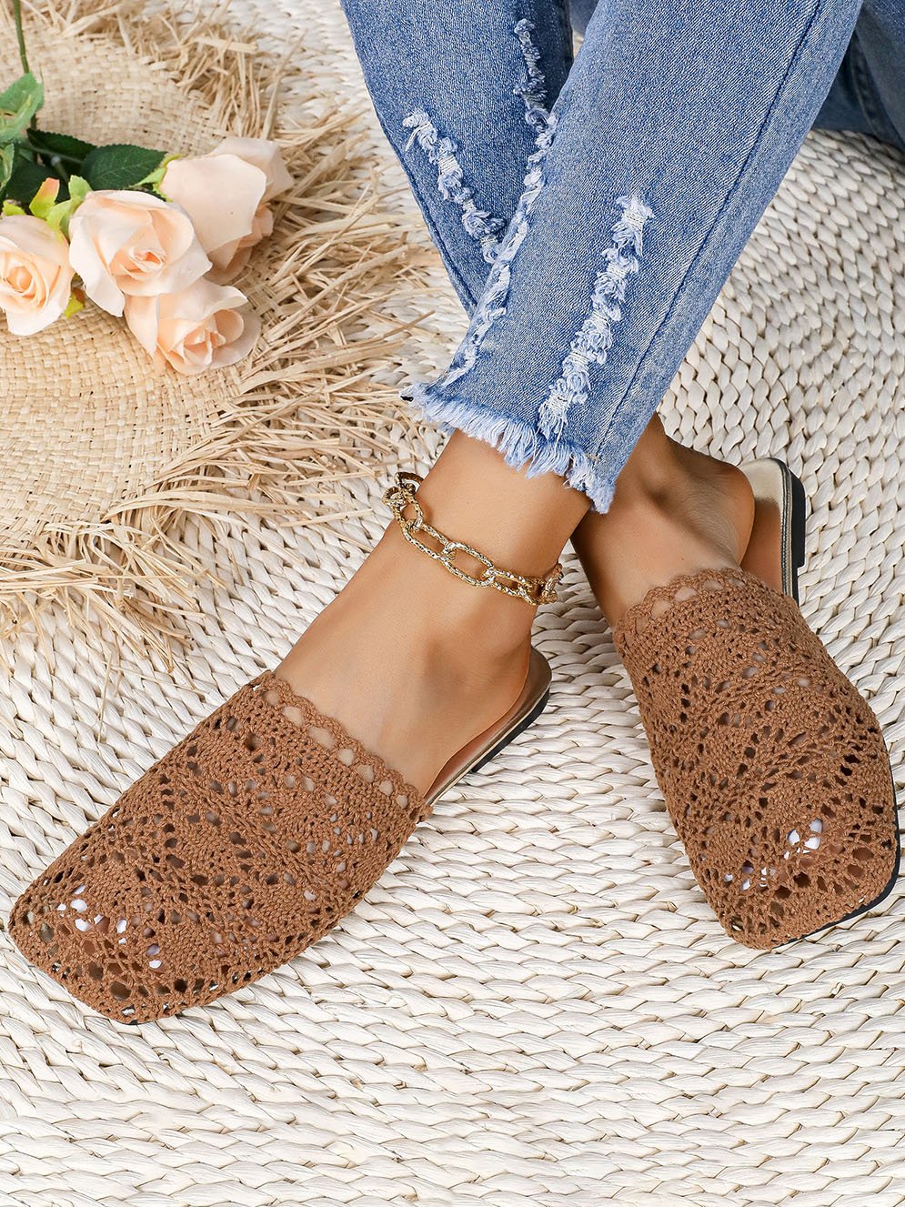 Plain Lace Casual All Season Shallow Shoes