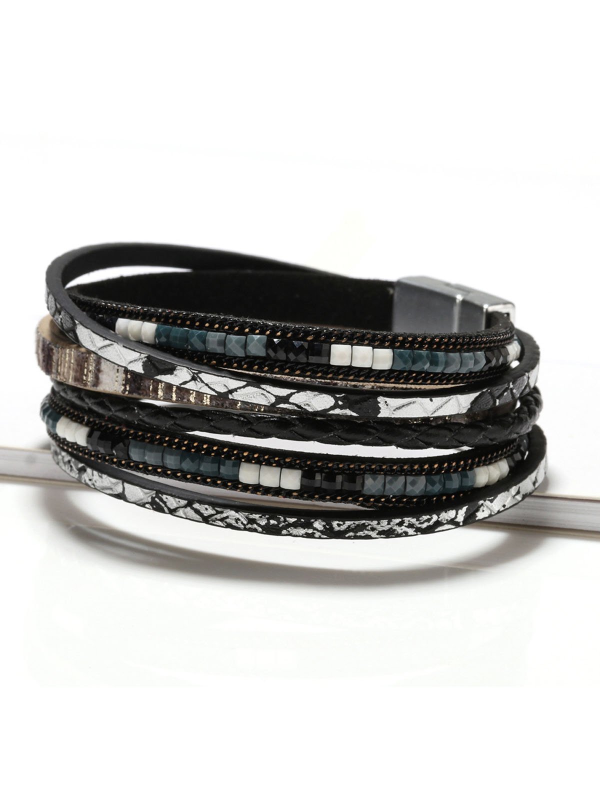 Bohemian Women's Multi-layer Leather Handcrafted Woven Bracelet