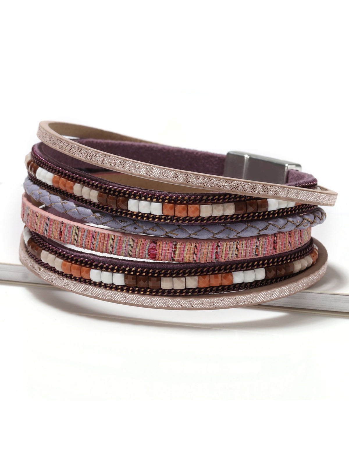 Bohemian Women's Multi-layer Leather Handcrafted Woven Bracelet