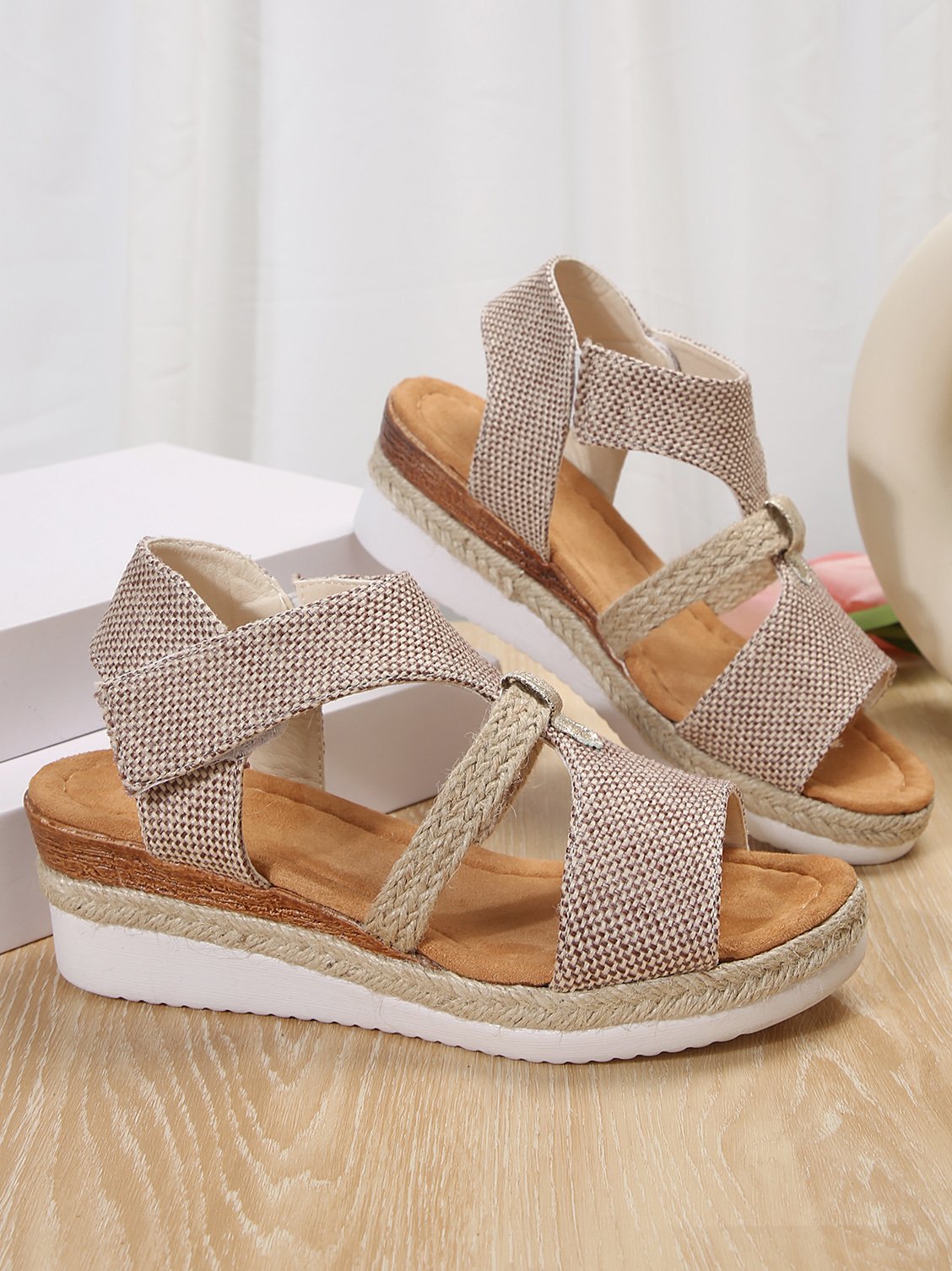 Leather Wedge Heel Summer Casual Sandal