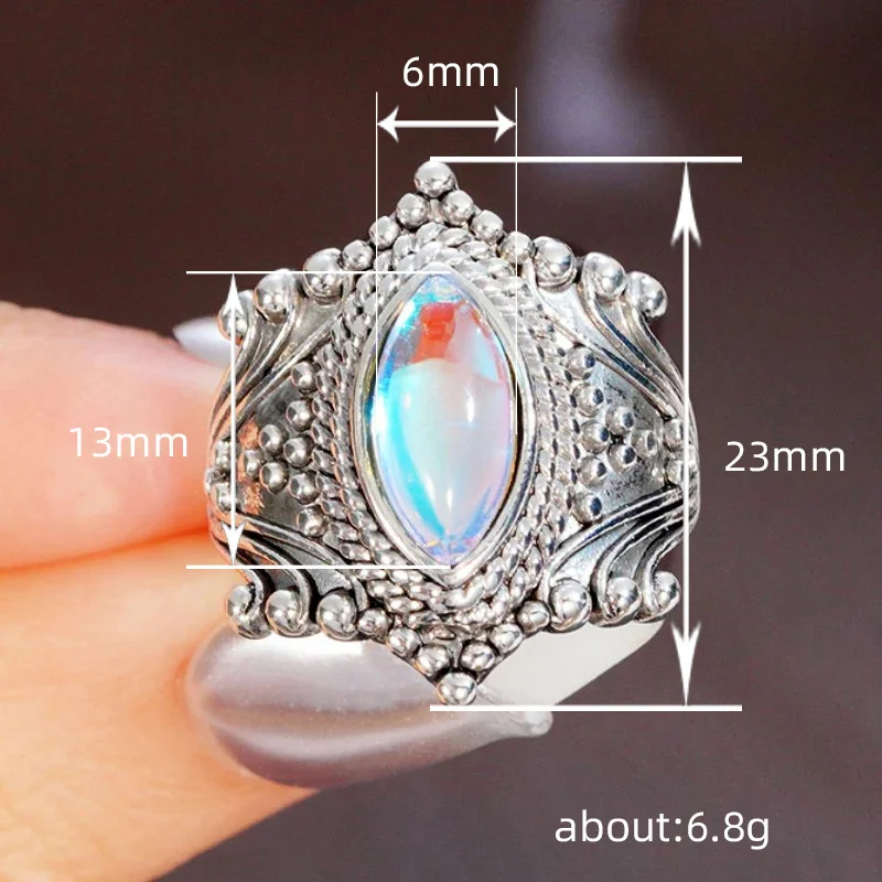 European and American new products hot selling ring women's ring fashionable marquise ring simple retro women's ring