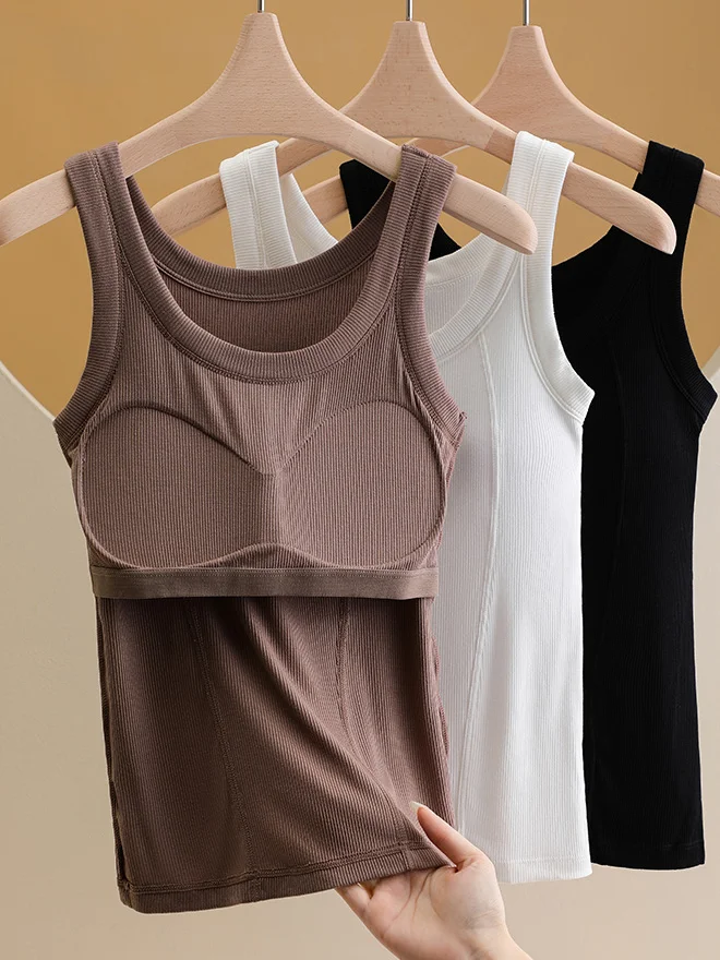 Regular Fit Casual Plain Tank Top