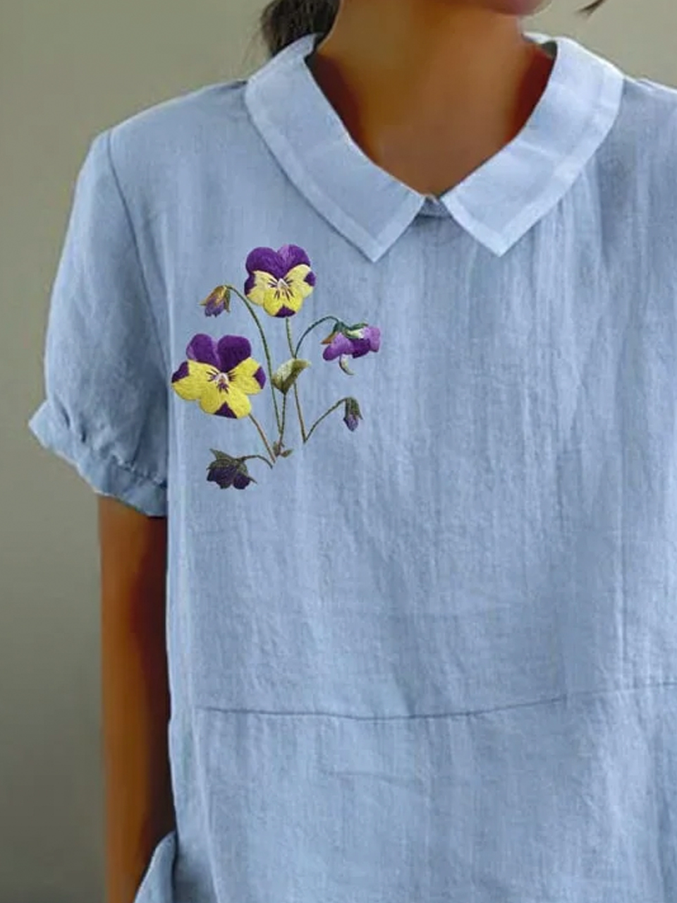 Floral Shawl Collar Casual Shirt