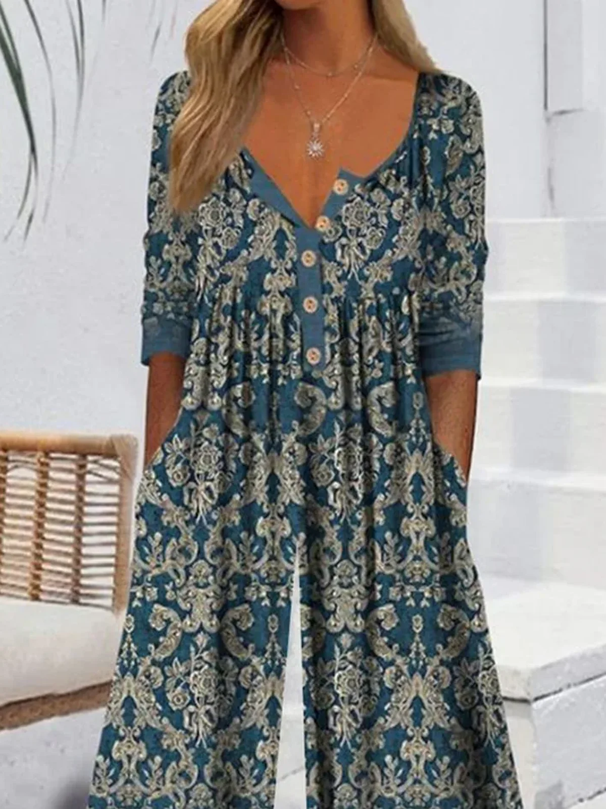 Ethnic Casual Jumpsuit