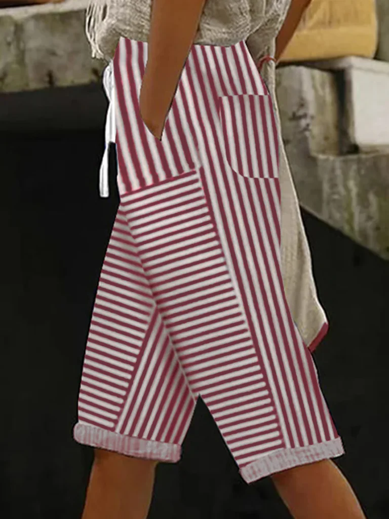 Striped Loose Casual Pants
