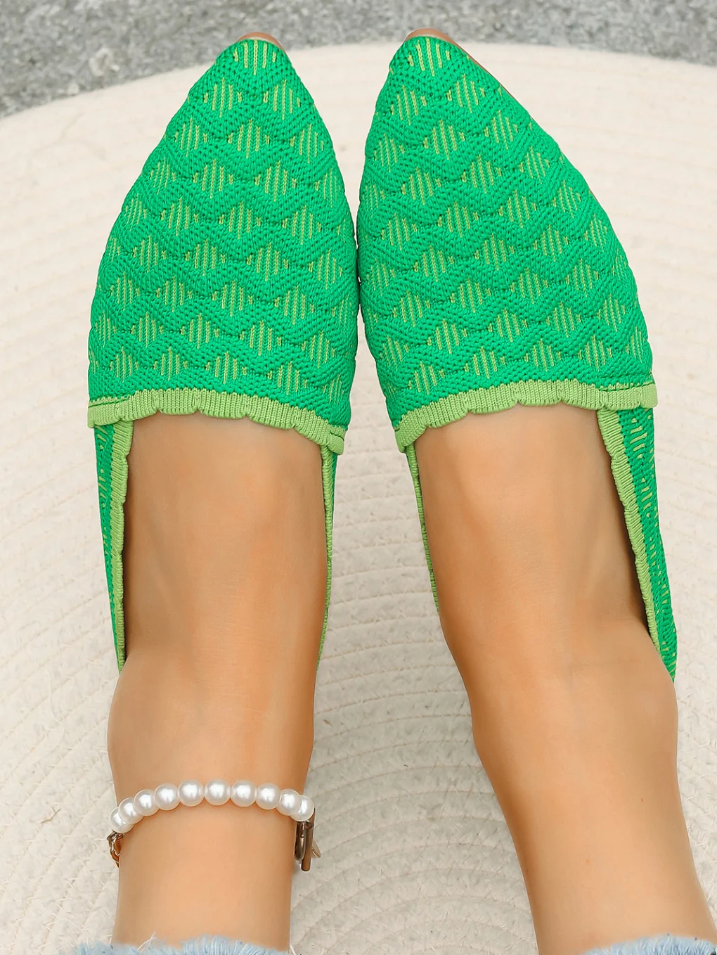 All Season Mesh Fabric Casual Plain Shallow Shoes