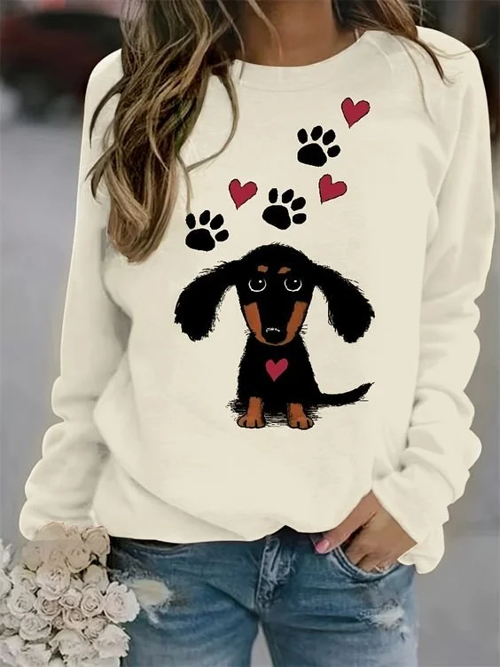Loose Dog Crew Neck Casual pet Sweatshirt