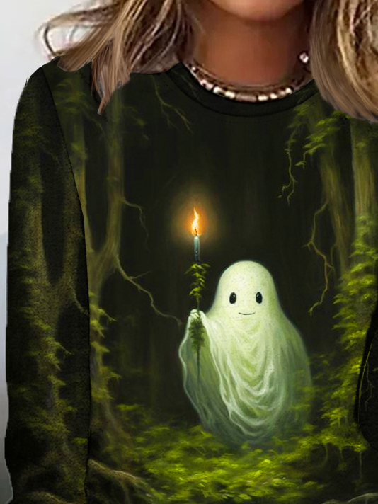 Casual Halloween Jersey T-Shirt
