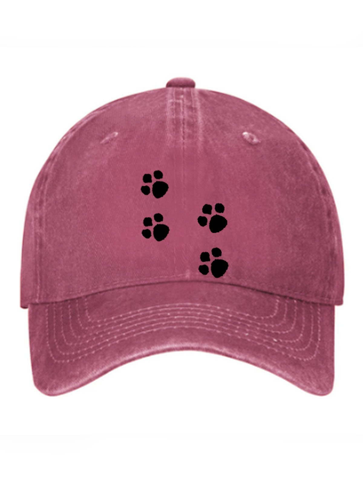 Dog offset printed baseball cap