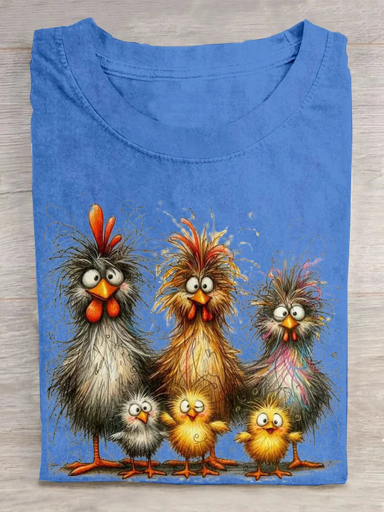 Loose Cotton Turkey Casual T-Shirt