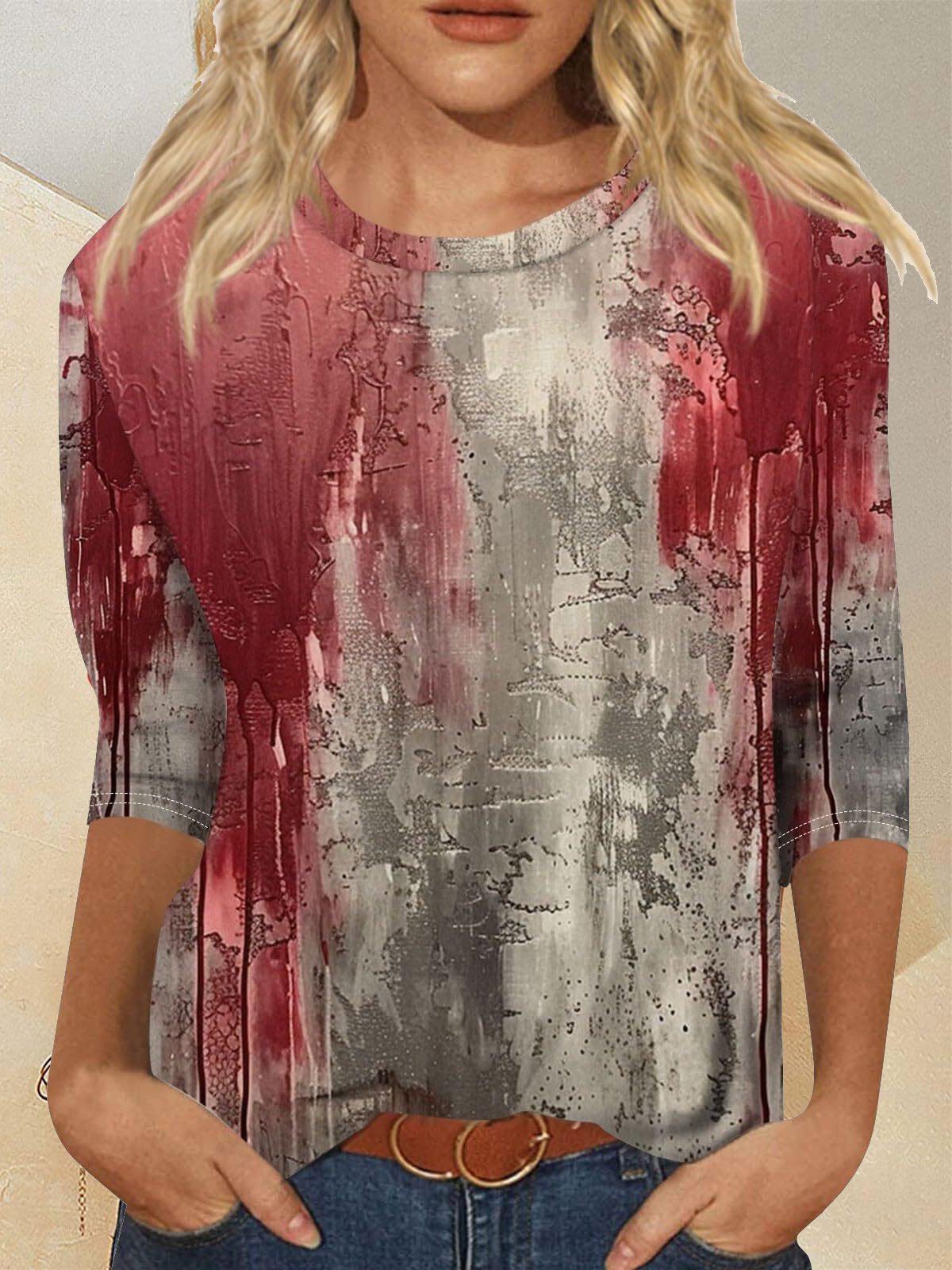 Halloween Crew Neck Jersey Casual T-Shirt