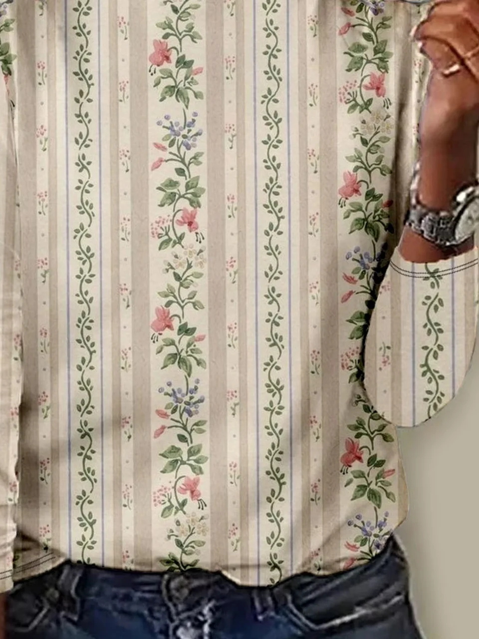 Floral Casual Crew Neck T-Shirt