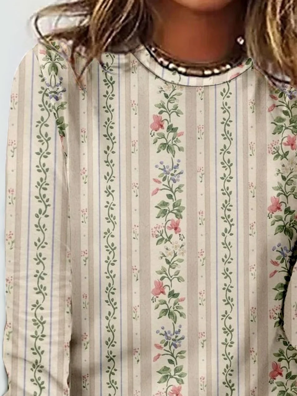 Floral Casual Crew Neck T-Shirt