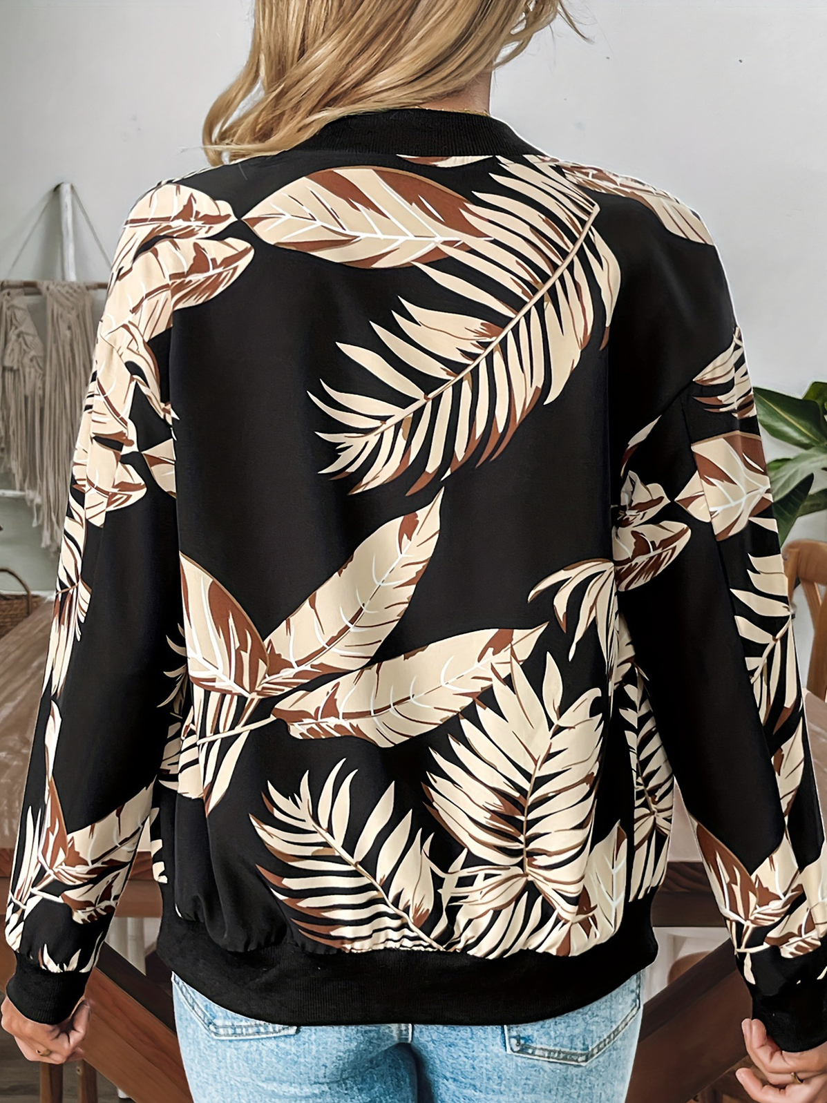 Zipper Casual Loose Others Jacket