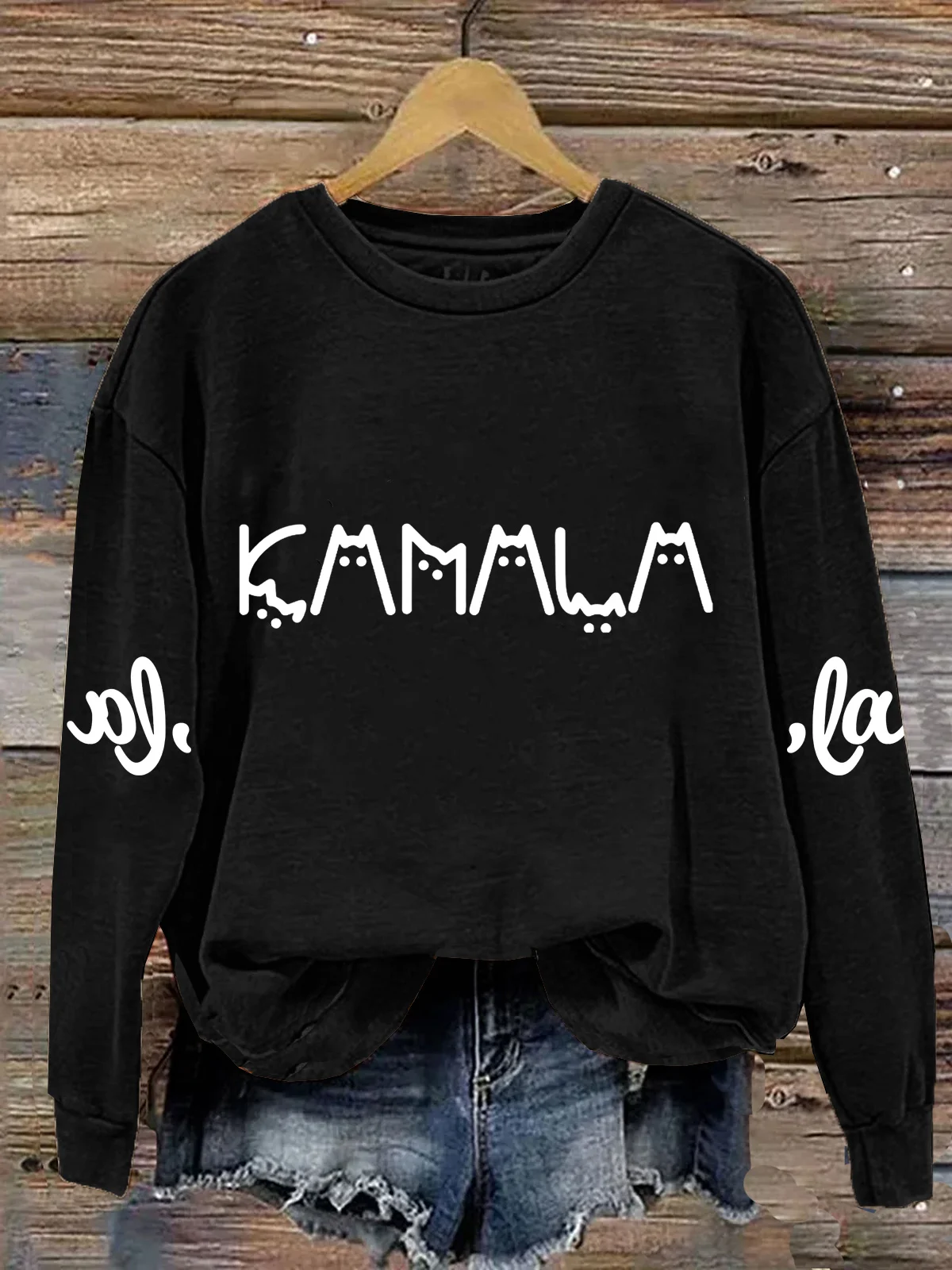 Cat Ladies for Kamala Crew Neck Sweatshirt