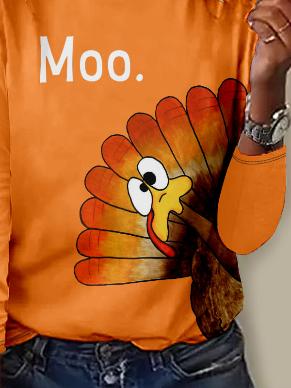 Turkey Jersey Casual Crew Neck T-Shirt