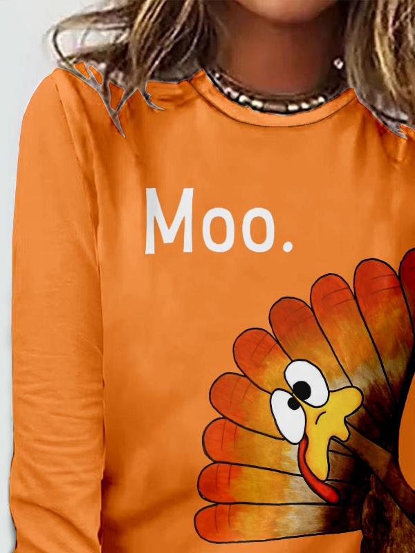 Turkey Jersey Casual Crew Neck T-Shirt