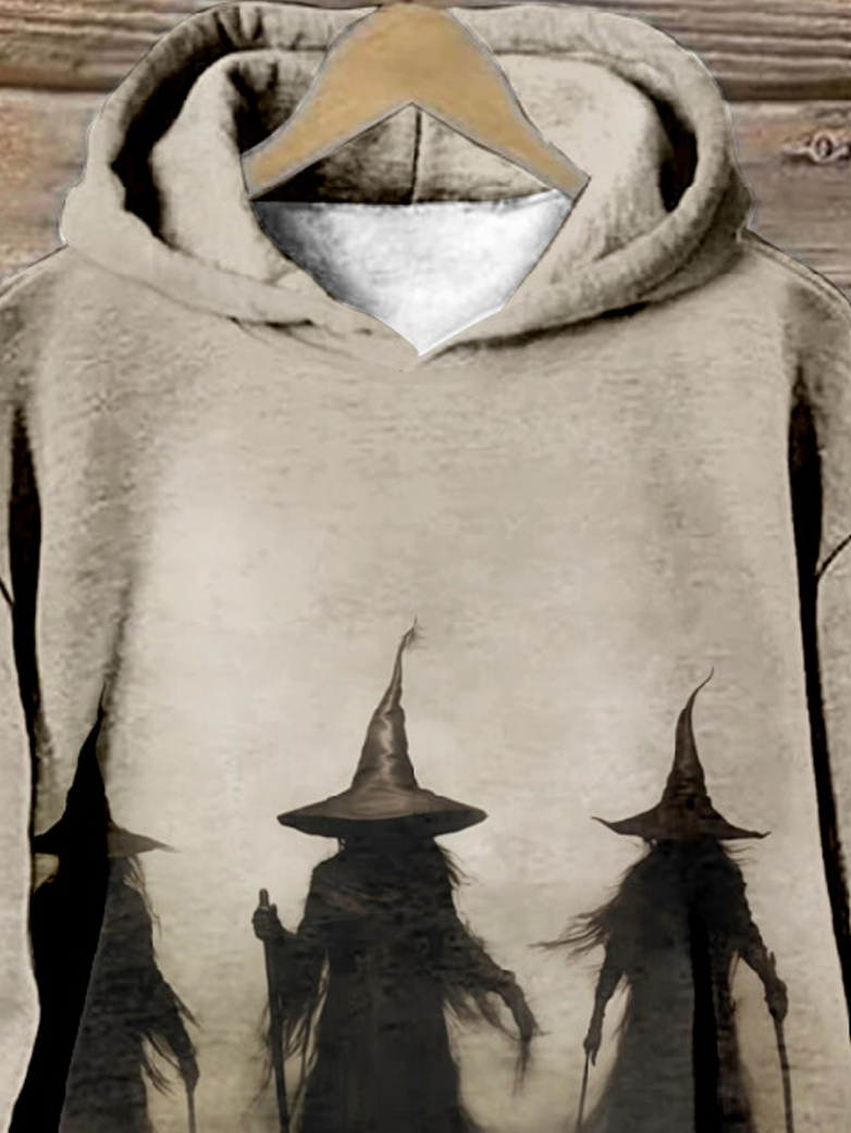 Three Spooky Witches In The Sand Land Hoodie